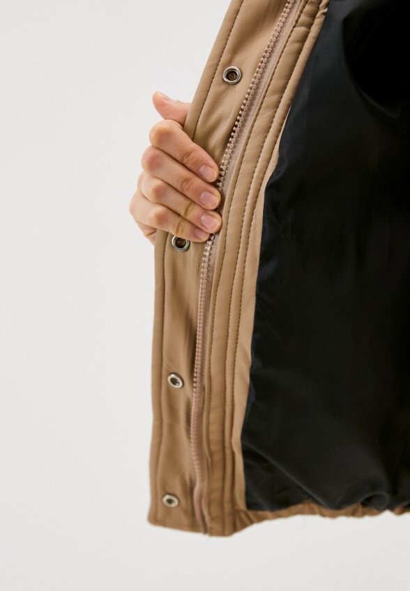 Куртка кожаная утепленная Dunia