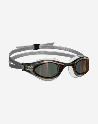 Очки для плавания Mad Wave Aqua Fusion Rainbow, Серый женщинам