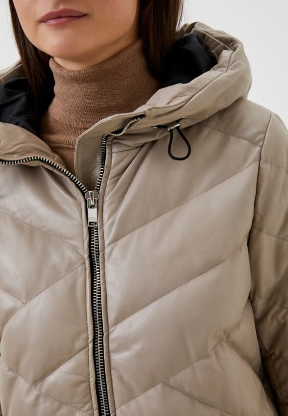 Куртка кожаная утепленная Снежная Королева