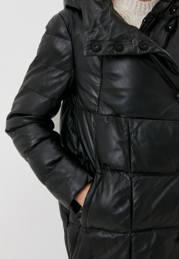 Куртка кожаная утепленная Снежная Королева