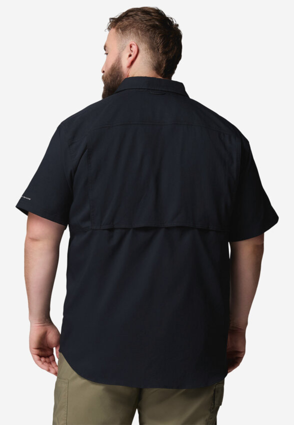 Рубашка с коротким рукавом мужская Columbia Silver Ridge Utility II SS, Plus Size, Черный