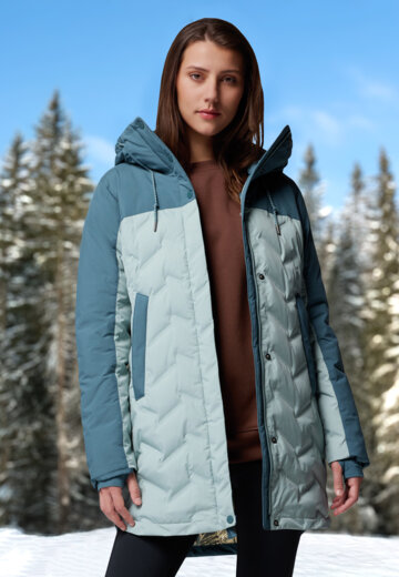 Пуховик женский Columbia Mountain Croo III Mid Down Jacket, Голубой