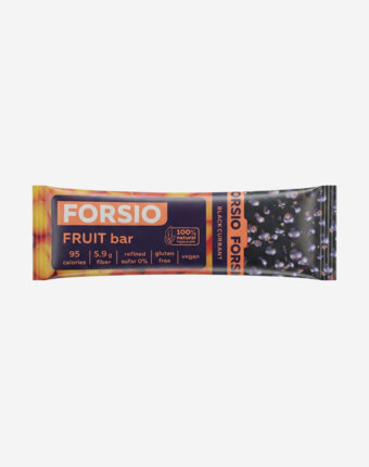 Фруктовый батончик Forsio абрикосовый с черной смородиной, 30 г, Фиолетовый женщинам