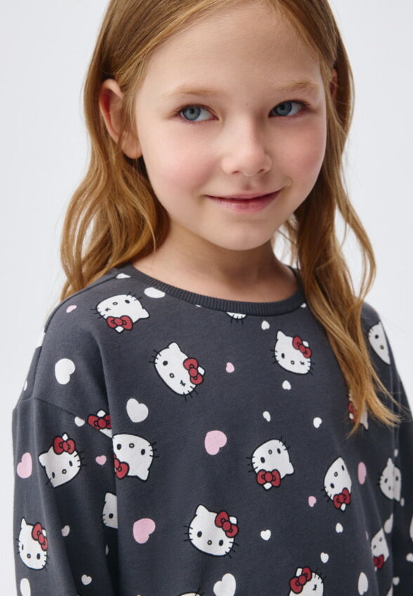 Лонгслив с принтом Hello Kitty для девочек