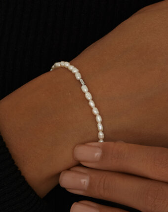 Браслет из серебра с натуральным жемчугом MIE женщинам