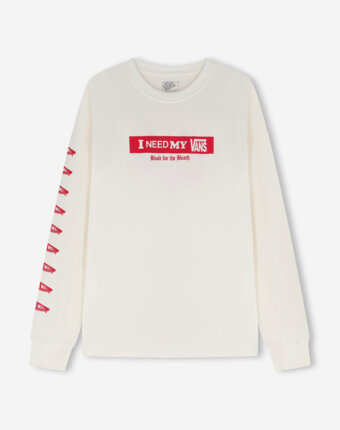 Лонгслив мужской Vans I Need My LS, Белый женщинам