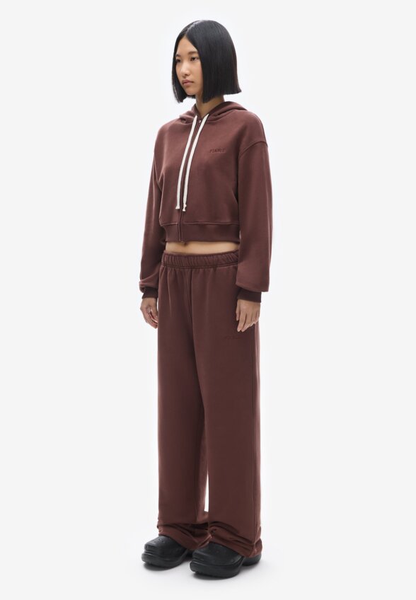 Худи zip crop Uniform Reddish Brown FABLE