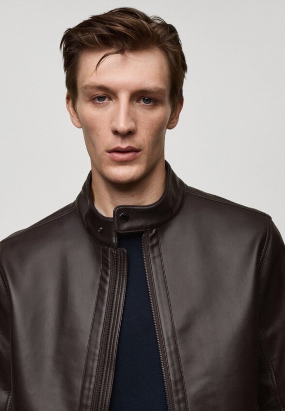 Куртка кожаная Mango Man