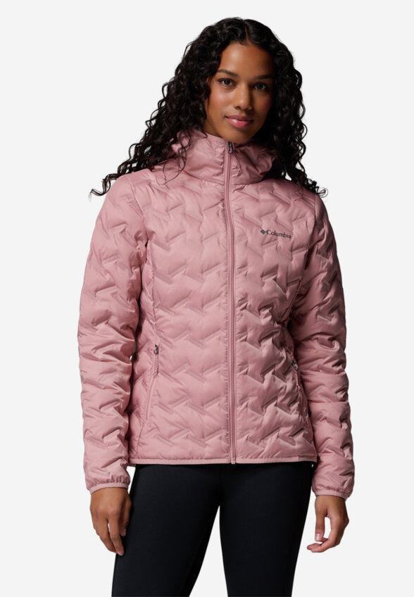 Ультралегкий пуховик женский Columbia Delta Ridge II Down Hooded Jacket, Розовый