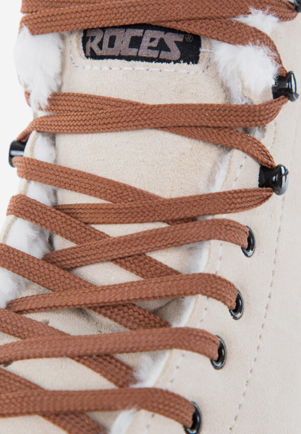 Фитнес-коньки женские Roces Suede Eco-Fur, Бежевый