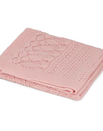 Плед вязаный пуантель для новорожденных Кам Кам Копенгаген (Cam Cam Copenhagen), сорбет, 100 х 80 см детям