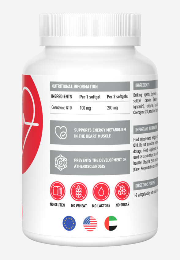 Коэнзим Q10 Ultrasupps, 30 шт, Белый