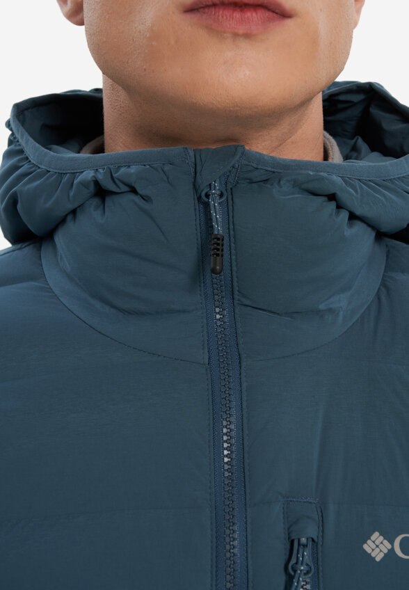 Ультралегкий пуховик мужской Columbia Drift Peak Stretch Down Hooded Jacket, Голубой