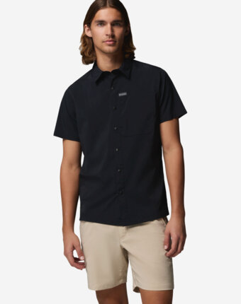 Рубашка с коротким рукавом мужская Columbia Sage Peak Woven SS Shirt, Черный женщинам