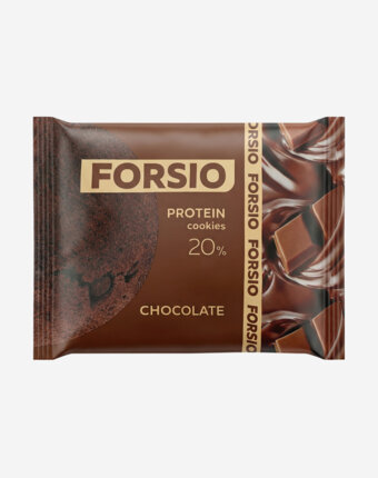 Протеиновое печенье Forsio со вкусом шоколада, 40 г, Коричневый женщинам