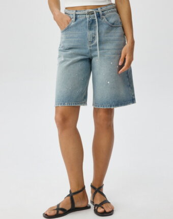 Джинсовые шорты wide leg женщинам