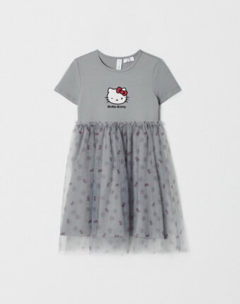 Платье Hello Kitty с юбкой из сетки для девочек детям