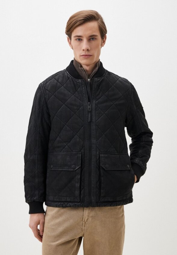 Куртка кожаная утепленная Camel active