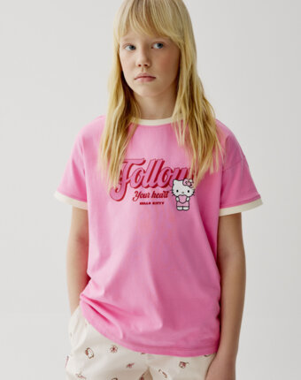 Футболка с принтом Hello Kitty для девочек детям
