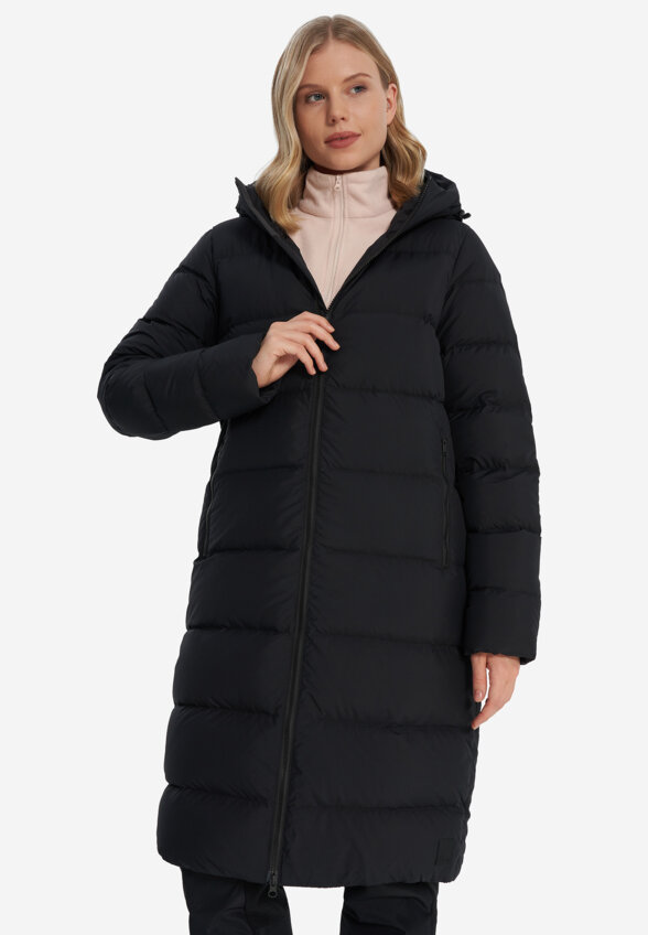 Пальто пуховое женское Jack Wolfskin Frozen Palace, Черный
