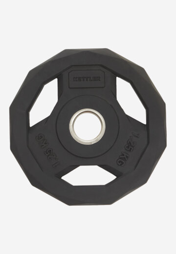 Диск стальной обрезиненный KETTLER 1.25 кг, Черный