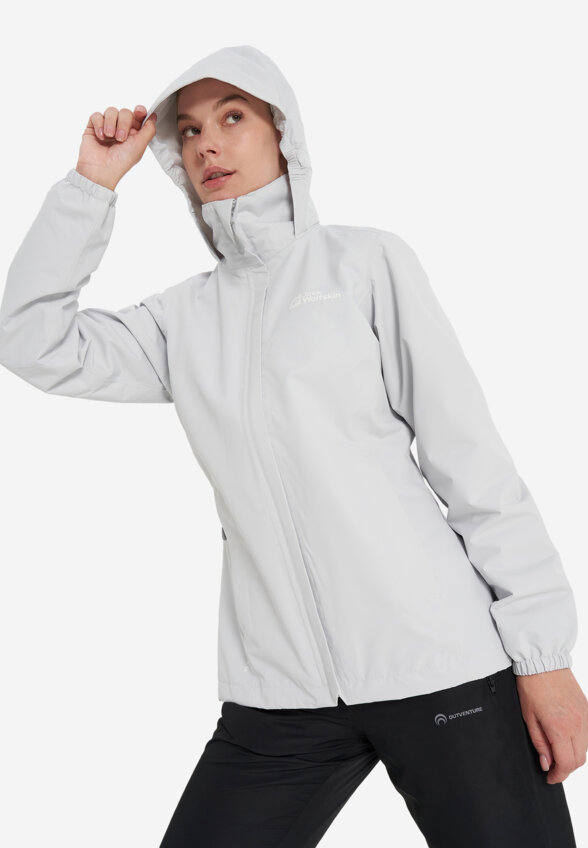 Куртка мембранная женская Jack Wolfskin Stormy Point, Серый