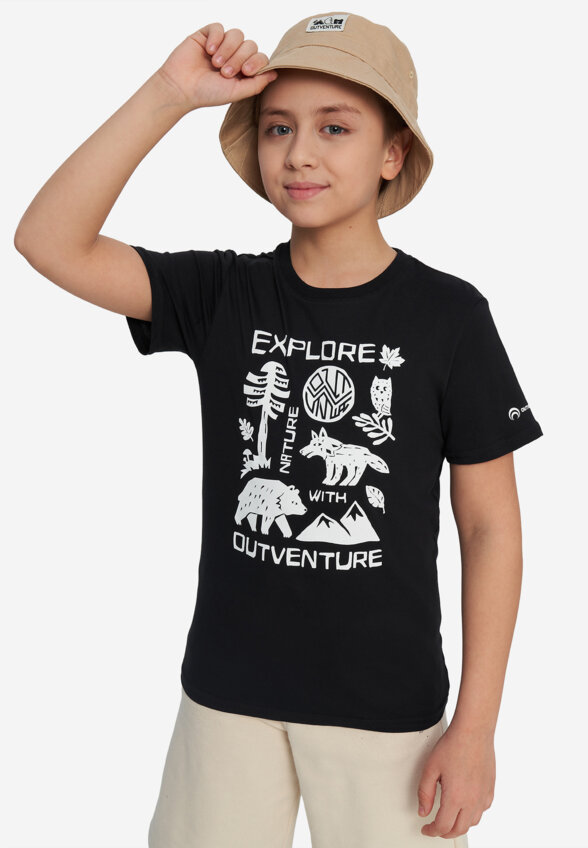 Футболка для мальчиков Outventure, Черный