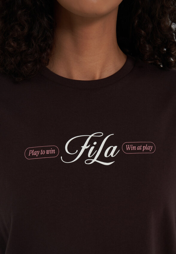 Футболка женская оверсайз FILA, Коричневый