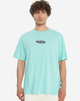 Футболка мужская оверсайз Quiksilver Global Heat, Голубой женщинам