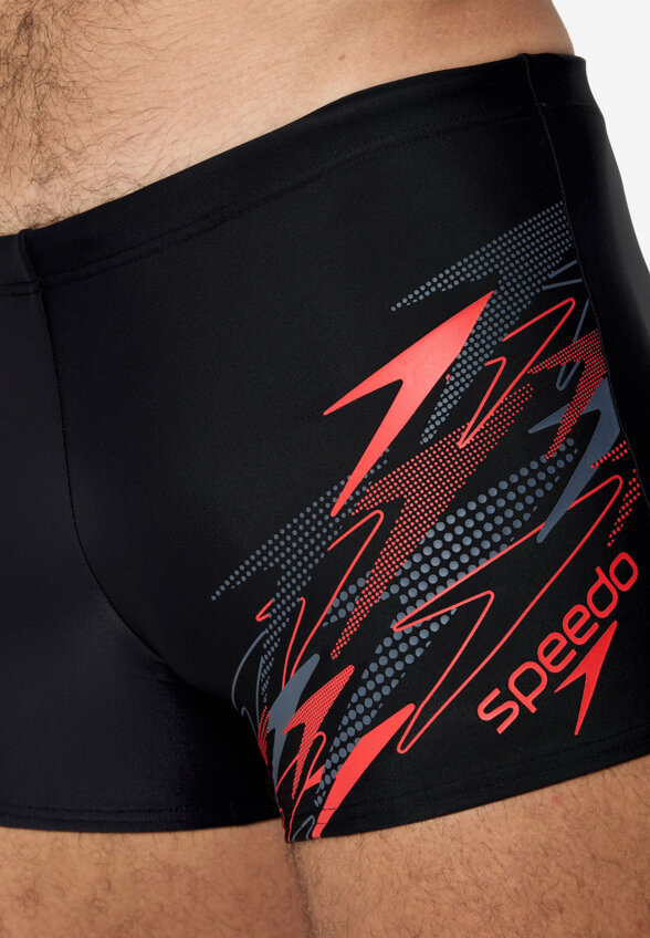 Плавки-шорты мужские Speedo Medley Logo Aquashort Blk/Red, Черный