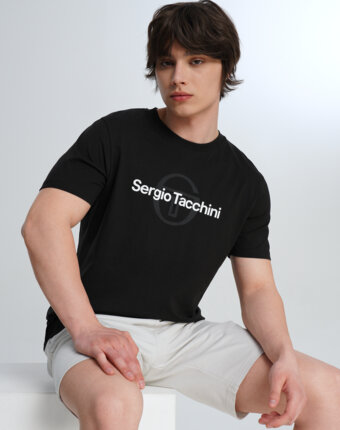 Футболка мужская Sergio Tacchini Essenziale, Черный женщинам