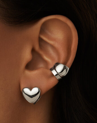 Серебряные серьги-сердца MIE женщинам