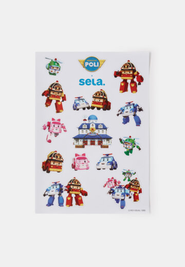 Набор наклеек детский из коллекции SELA × Robocar Poli
