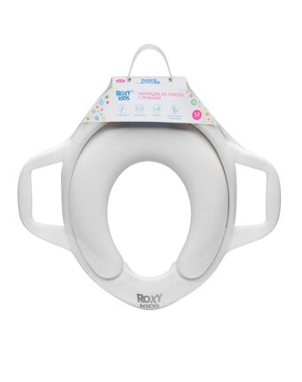Накладка на унитаз с ручками ROXY-KIDS, белая детям