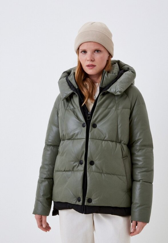 Куртка кожаная утепленная Снежная Королева