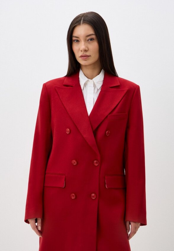 Пальто двубортное VOSQ