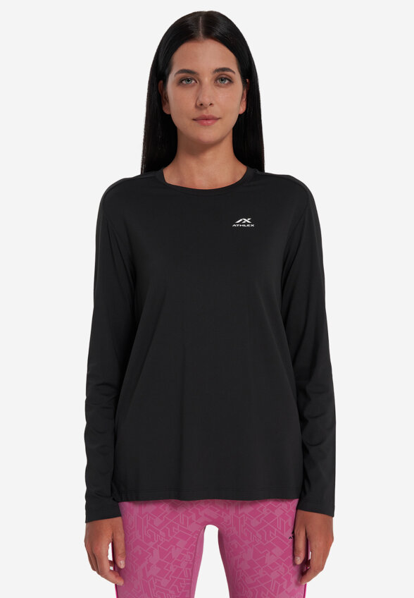 Лонгслив женский Athlex, Черный