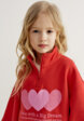 Свитшот с воротником на молнии для девочек3  - превью