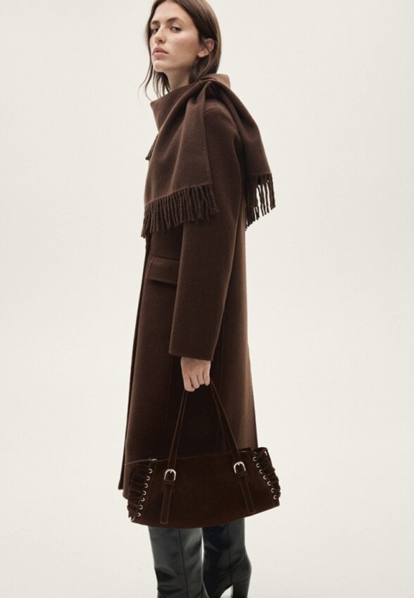 Пальто двубортное Mango