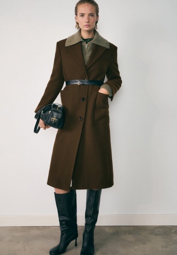 Пальто однобортное Mango