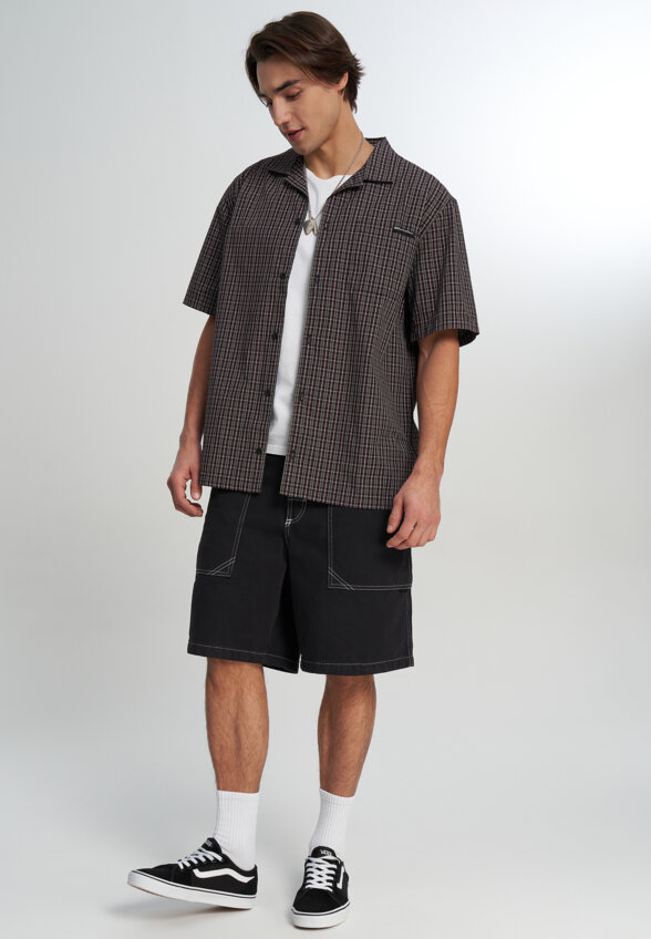 Рубашка с коротким рукавом мужская Quiksilver Mercury Double Zero, Красный
