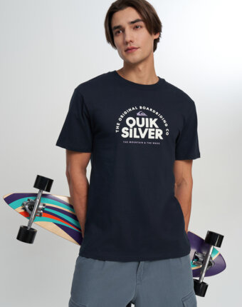 Футболка мужская Quiksilver Fundamental Ride, Синий женщинам