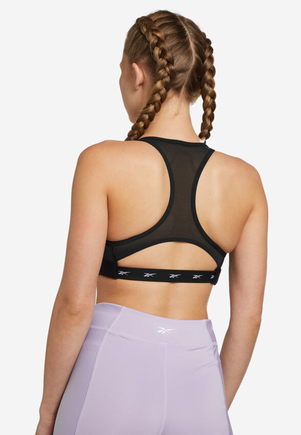 Топ бра спортивный Reebok Lux Vector Racer Bra, Черный