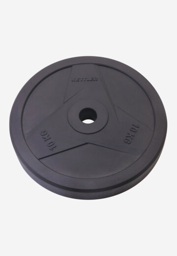 Диск чугунный обрезиненный KETTLER, 10 кг, Черный