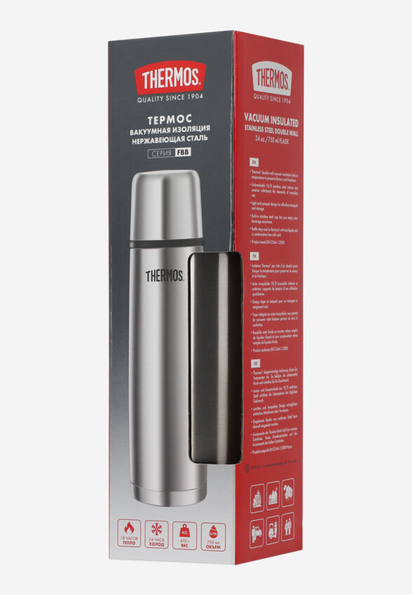 Термос Thermos FBB, 0.75 л, Серебряный