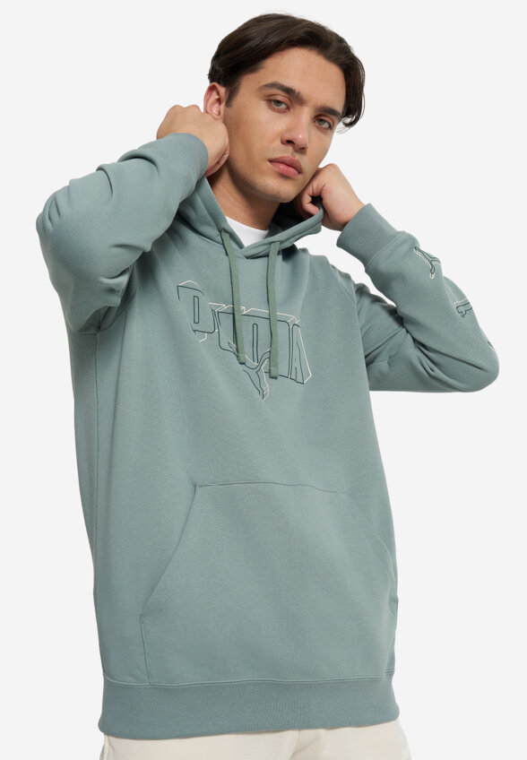 Худи мужское PUMA, Зеленый