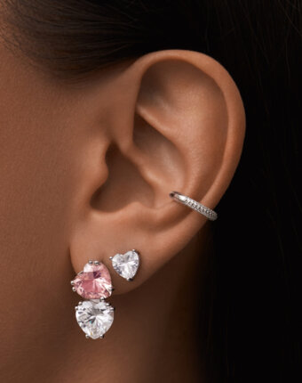 Серебряные серьги-гвоздики Софи с фианитами 7 мм MIE женщинам