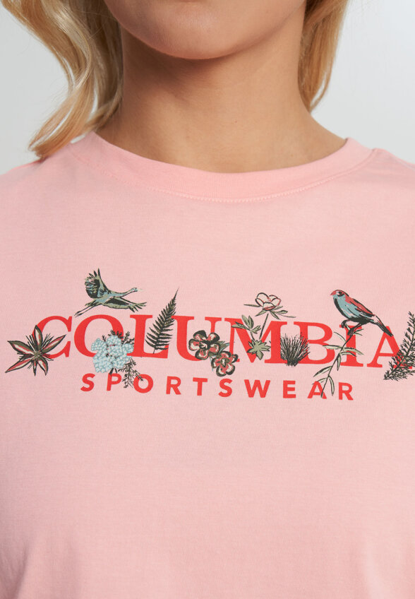 Футболка женская Columbia Rolling Bend Graphic Relaxed Crop SS, Розовый