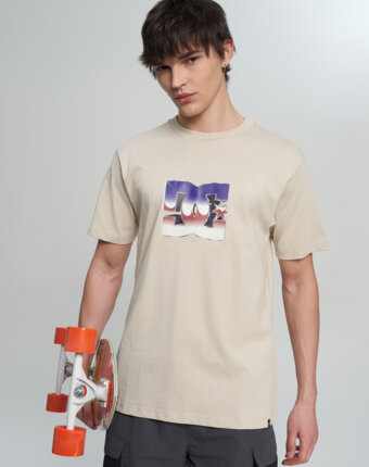 Футболка мужская DC Shoes Metallic Star, Бежевый женщинам