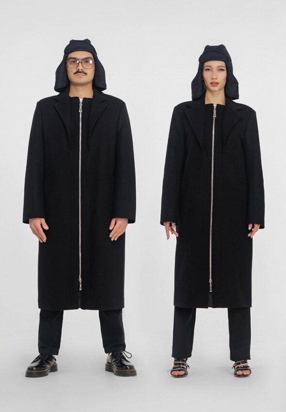 Пальто однобортное IZ13